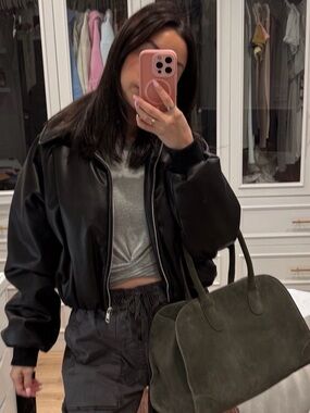 Suede bowling bag - COS